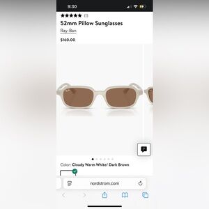 Ray-Ban Cloudy Warm White and Dark Brown Sunglasses